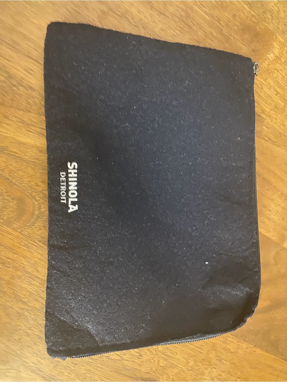 Shinola Black Canvas Zip Pouch